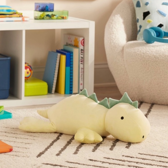 Yellow Dinosaur Weighted Plush Throw Pillow - Pillowfort - Picture 3 of 12